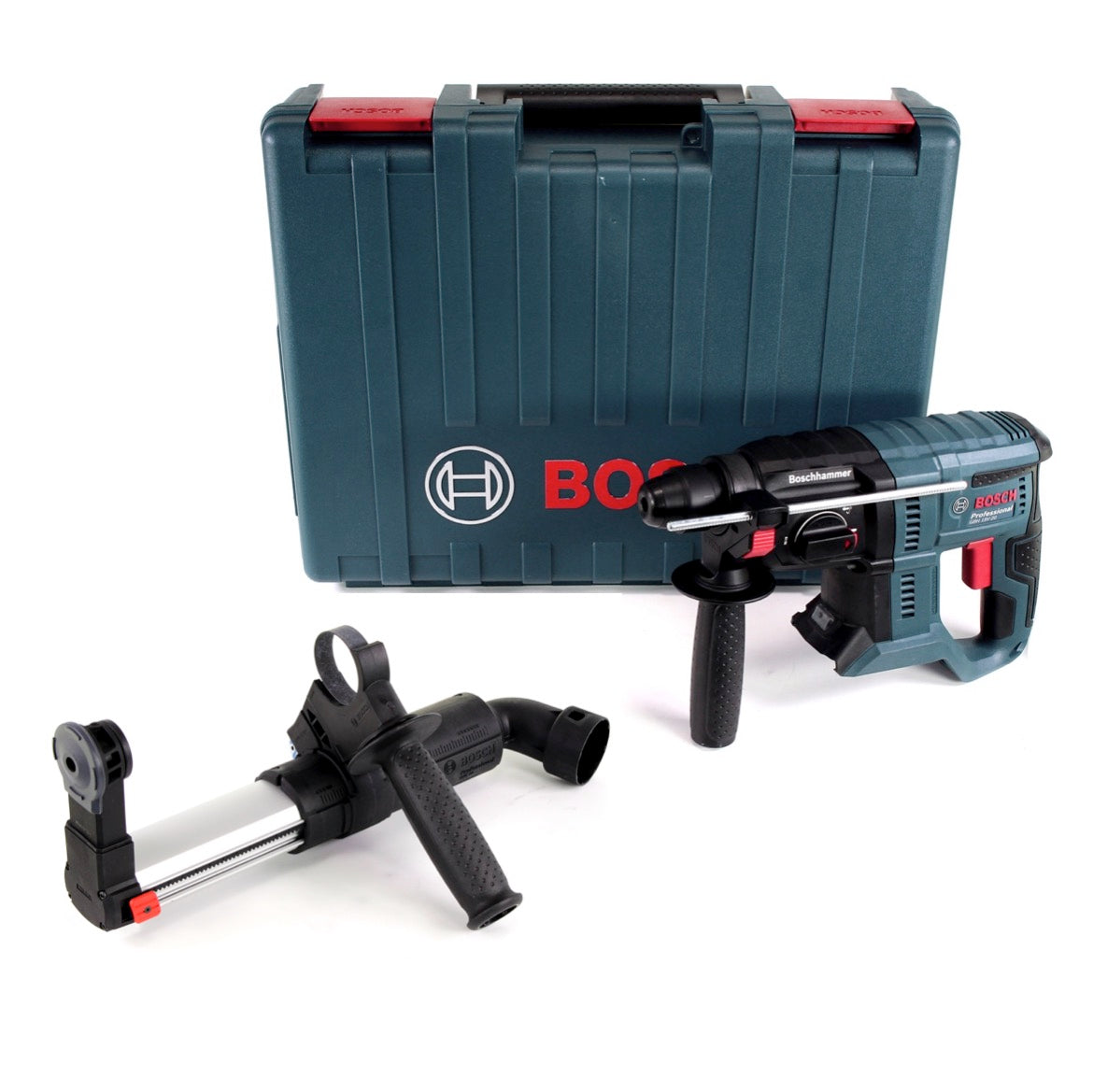 Bosch GBH 18V-20 Professional Akku Bohrhammer mit SDS-plus in Transportbox mit Bosch GDE 16 Plus Professional Staubabsaugsystem mit Hohlbohrkronen Adapter - Toolbrothers