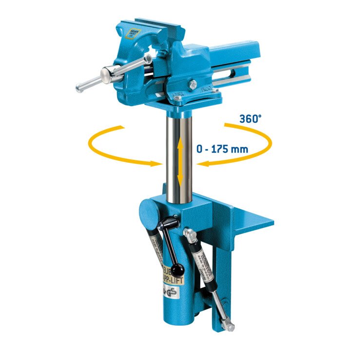 Dispositif de pliage et de réglage en hauteur HEUER pour largeur de mâchoire 120 mm (4000830378)