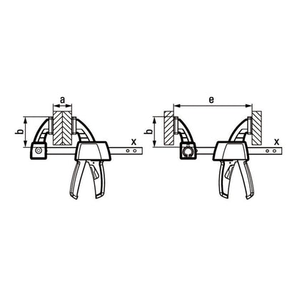 Pince à une main BESSEY EZS portée 600 mm (4000831449)