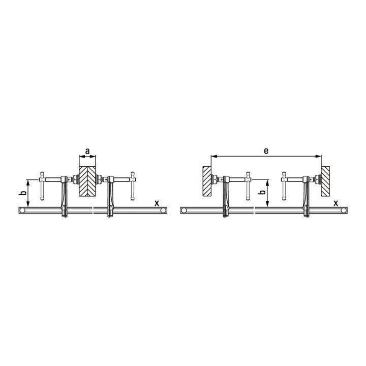 Jeu de pinces haute performance BESSEY SLV/GSV portée 1000 mm saillie 120 mm (4000831545)