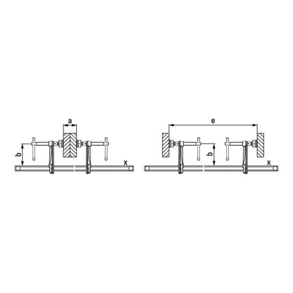 Jeu de pinces haute performance BESSEY SLV/GSV portée 1000 mm saillie 120 mm (4000831545)