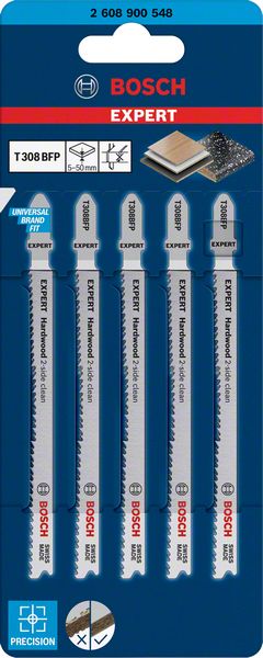 BOSCH Stichsägeblatt Hardwood 2-side T 308 BFP Gesamtlänge 117 mm ( 4000837447 )
