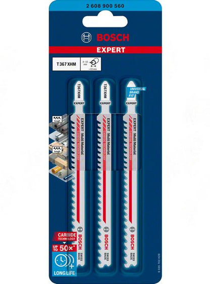 BOSCH Stichsägeblatt Expert Multi Material T 367 XHM Gesamtlänge 132 mm ( 4000837475 )