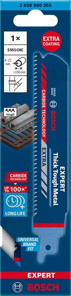 Lame de scie sabre BOSCH Expert Thick Tough Metal longueur 150 mm largeur 25 mm (4000837483)