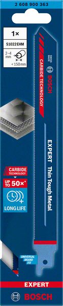 BOSCH Säbelsägeblatt Expert Thin Tough Metal Länge 200 mm Breite 19 mm ( 4000837495 )