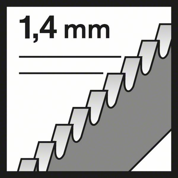 BOSCH Stichsägeblatt T 118 EFS Basic for Inox L.83mm Zahnteilung 1,4mm ( 4000837570 )