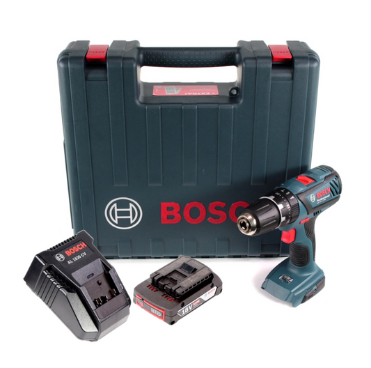 Bosch GSB 18-2-Li Plus Schlagbohrschrauber Professional 18 V im Koffer + 1x GBA 2,0 Ah + Bosch AL 1820 CV Schnellladegerät - Toolbrothers