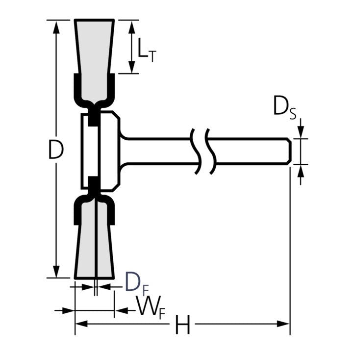 PFERD Minirundbürste RBU 1902/3 MES 0,10 D19xB2xL5mm ( 4000840573 )