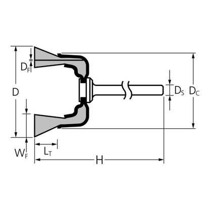 PFERD Minitopfbürste TBU 1503/3 ST 0,10 D15xB3xL5mm ( 4000840580 )