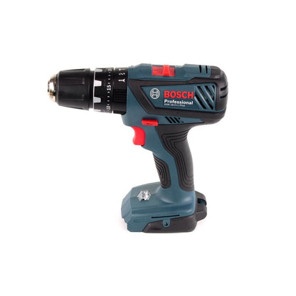 Bosch GSB 18-2-Li Plus Schlagbohrschrauber Professional 18 V im Koffer + 2x GBA 6,0 Ah Akku + Schnellladegerät + 32 tlg. Bit Set + 5 tlg Steinbohrer Set + 7 tlg. Holzbohrer Set  + USB Adapter - Toolbrothers