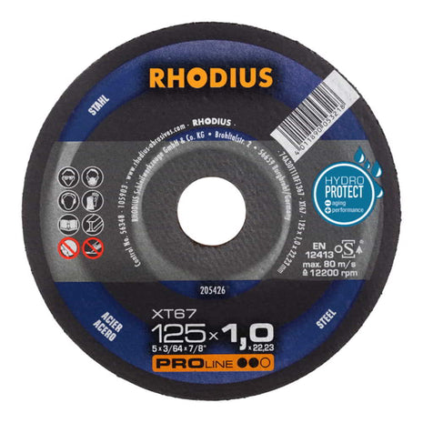 RHODIUS Trennscheibe XT67 D125x1mm gerade ( 4000841258 )