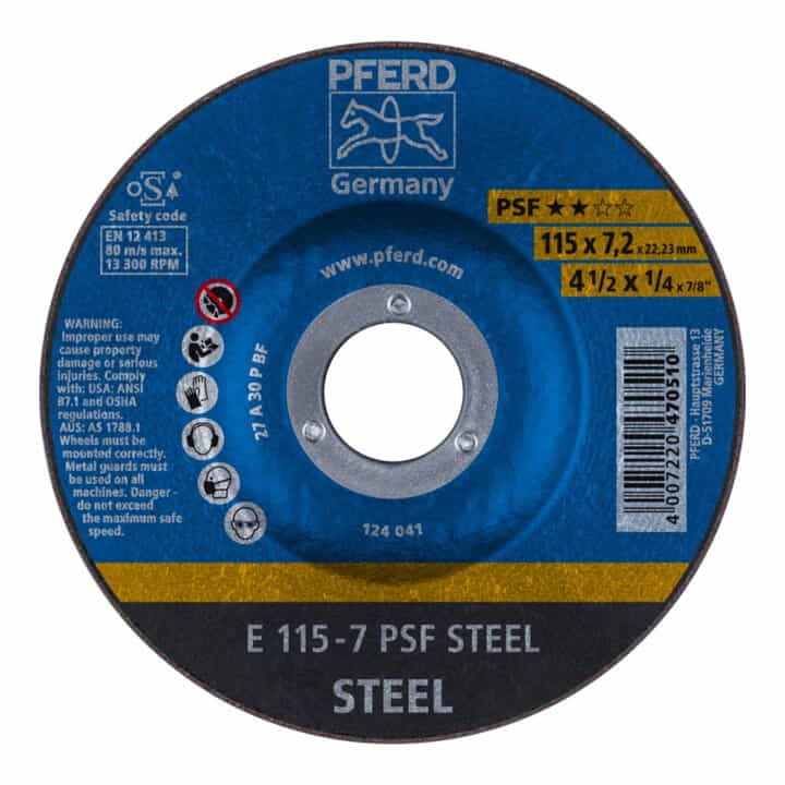 PFERD disque abrasif PSF STEEL D180xS7,2mm (4000842652)