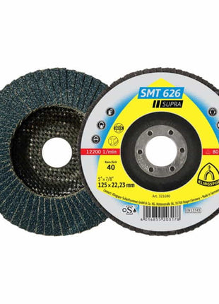 KLINGSPOR rondelle dentelée SMT 626 Supra Ø 115 mm grain 40 6° conique (4000842835)