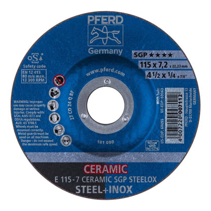 PFERD disque abrasif CERAMIC SGP STEELOX D115xS7mm (4000843236)