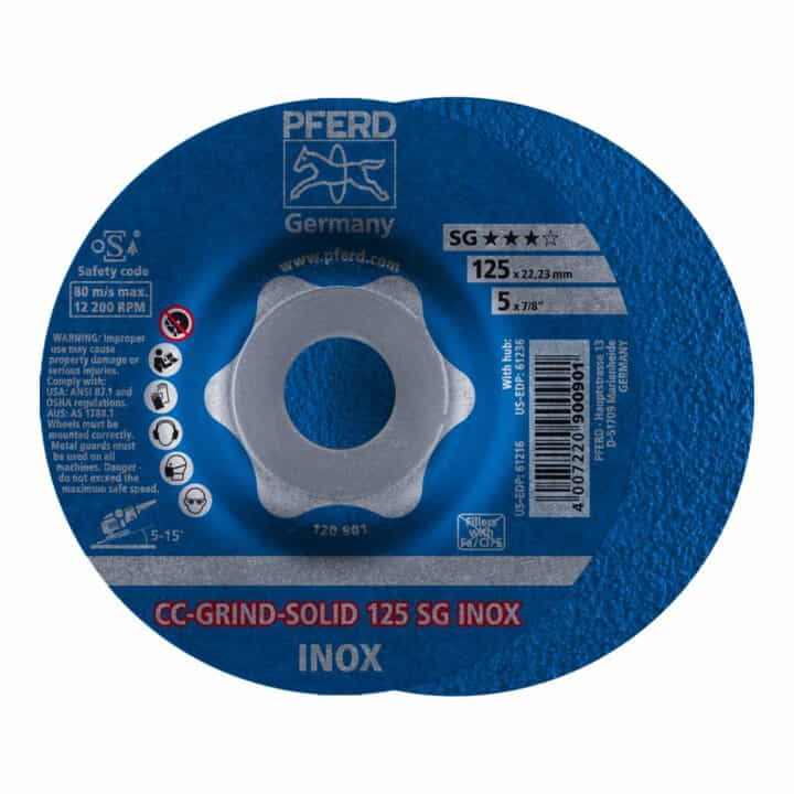 Disque abrasif PFERD CC-GRIND-SOLID SG INOX D125xSmm (4000843428)