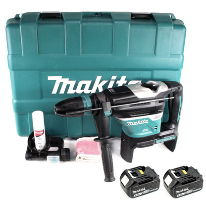 Makita DHR 400 T2U 2 x 18 V / 36 V Li-Ion Akku Bohrhammer Kombihammer SDS-Max im Koffer + 2 x 5,0 Ah Akku - ohne Ladegerät - Toolbrothers