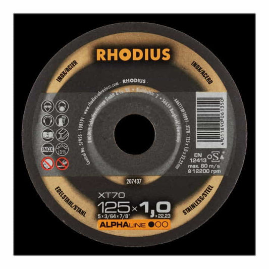 RHODIUS Trennscheibe XT70 D125x1mm gerade ( 4000843731 )