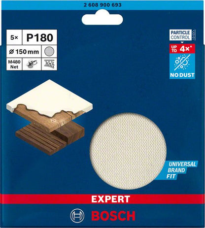 Disque abrasif à mailles BOSCH Expert M480 150 mm grain 180 (4000844858)