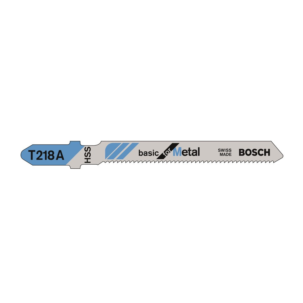 Bosch T 218 A Basic for Metal Stichsägeblätter für Metallarbeiten - 100 Stück, gefräste Zähne, für Stichsägen mit T-Schaft-Aufnahme - Toolbrothers