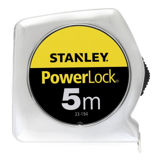 Mètre ruban de poche STANLEY PowerLock® longueur 5 m largeur 19 mm mm/cm (4000855120)