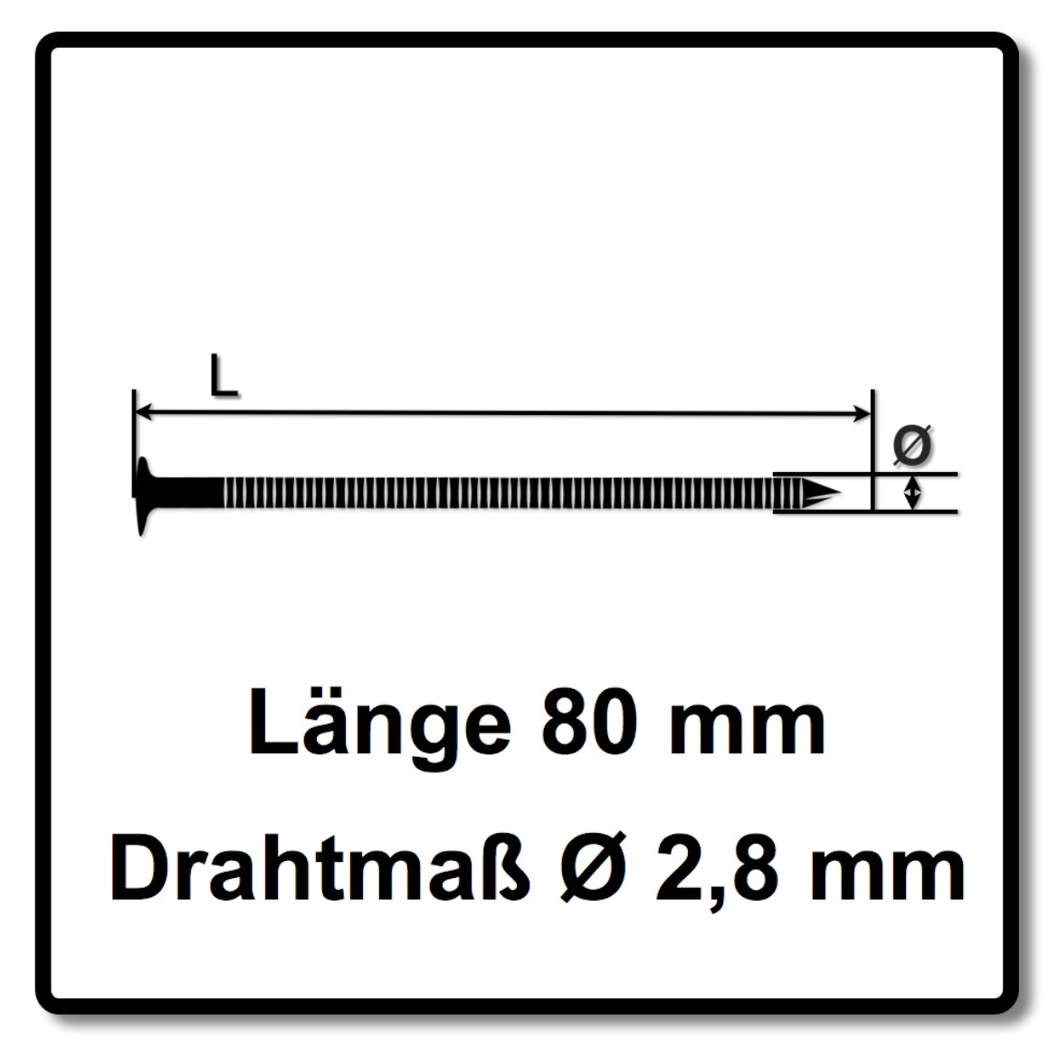 Bostitch Coilnägel Ringschaft Blank 2,80 x 80mm 6000 St. 15° ( F280R80Q ) - Toolbrothers