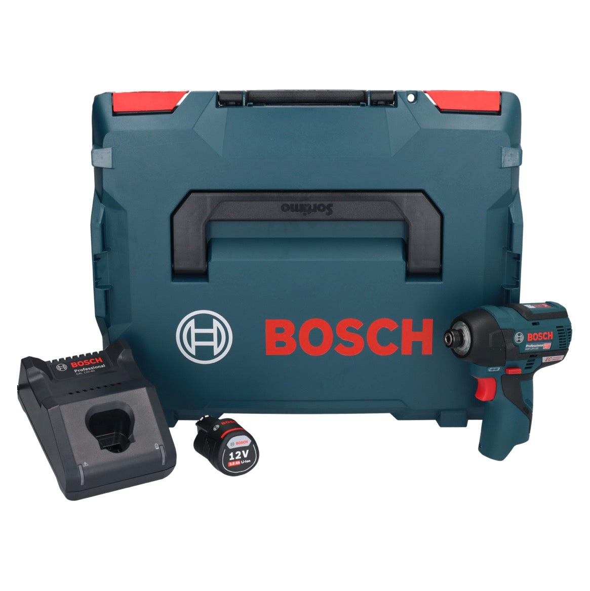 Bosch GDR 12V-110 Professional Akku Drehschlagschrauber 12 V 110 Nm 1/4" Brushless + 1x Akku 3,0 Ah + Ladegerät + L-Boxx - Toolbrothers