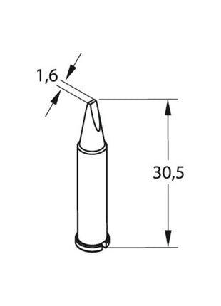 Punta de soldadura ERSA serie 102 en forma de cincel (4000872577)