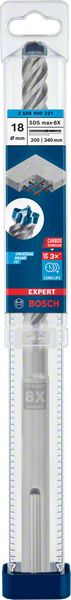 BOSCH Hammerbohrer Expert SDS max-8X Ø 18 mm Arbeits-L.200 mm L.340 mm ( 4000909899 )