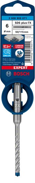 BOSCH Hammerbohrer Expert SDS-7X Ø 6,0 mm Arbeits-L.50 mm L.115 mm ( 4000909926 )