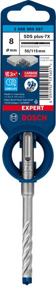 BOSCH Hammerbohrer Expert SDS-7X Ø 8,0 mm Arbeits-L.50 mm L.115 mm ( 4000909935 )