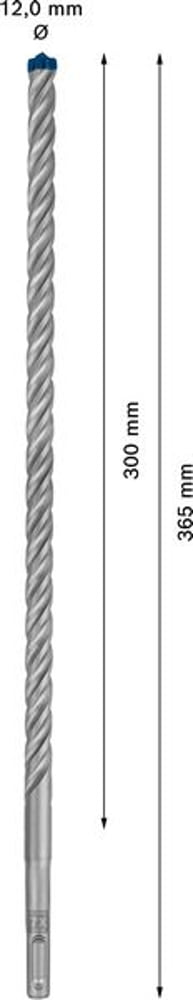 BOSCH Hammerbohrer Expert SDS-7X Ø 12,0 mm Arbeits-L.300 mm L.365 mm ( 4000909952 )