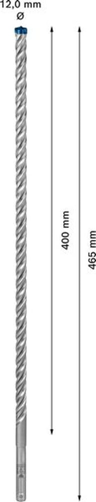 BOSCH Hammerbohrer Expert SDS-7X Ø 12,0 mm Arbeits-L.400 mm L.465 mm ( 4000909953 )