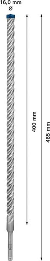 BOSCH Hammerbohrer Expert SDS-7X Ø 16,0 mm Arbeits-L.400 mm L.465 mm ( 4000909966 )