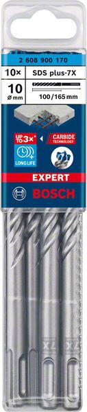 BOSCH Hammerbohrer Expert SDS-7X Ø 10 mm Arbeits-L.100 mm L.165 mm ( 4000909978 )