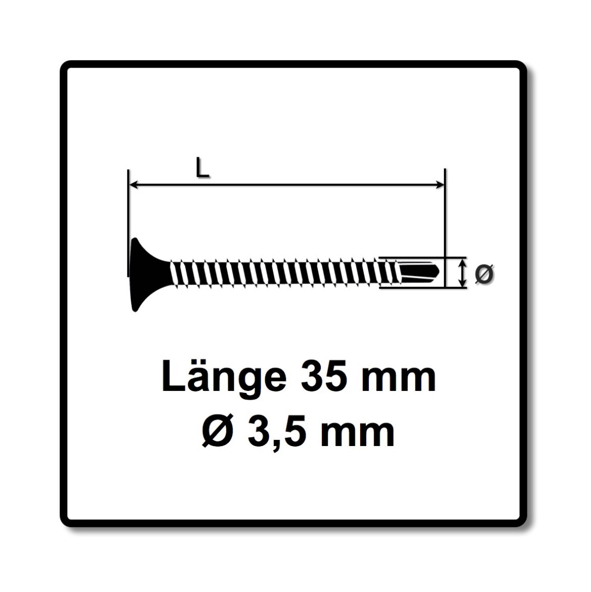 Technofast HBTF3535TD 1000 x Schnellbauschrauben Magazinschrauben 3,5 x 35 PH2 Feingewinde Teks-Bohrspitze - Toolbrothers