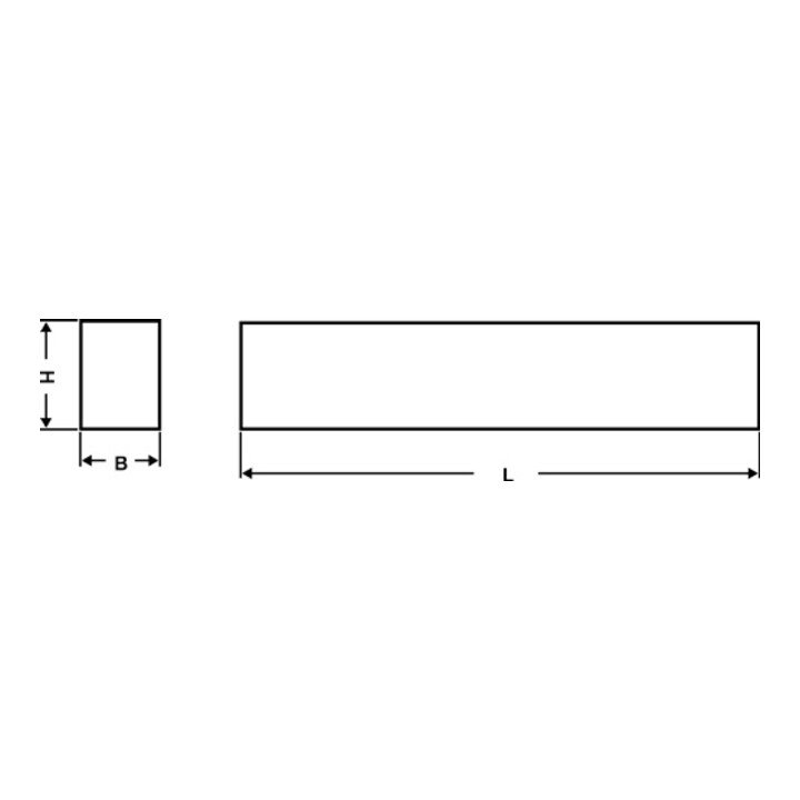 WILKE rotatif DIN 4964 forme D rectangulaire largeur 20 mm x hauteur 5 mm (4118420133)