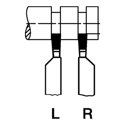 WILKE burin à rainurer DIN 4981 ISO7 12 x 8 mm (4118645052)