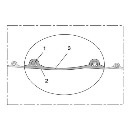 NORRES Absaug- und Gebläseschlauch PROTAPE® PUR 330 FOOD Innen-D. 70 mm Außen-D. 78 mm ( 4501400102 )