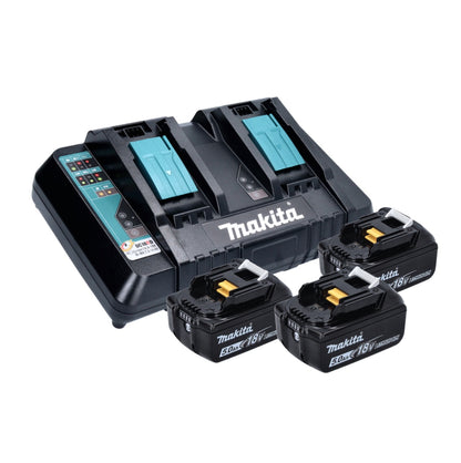 Makita Power Source Kit 18 V mit 3x BL 1850 B Akku 5,0 Ah + DC 18 RD Doppelladegerät ( 198458-6 ) - Toolbrothers