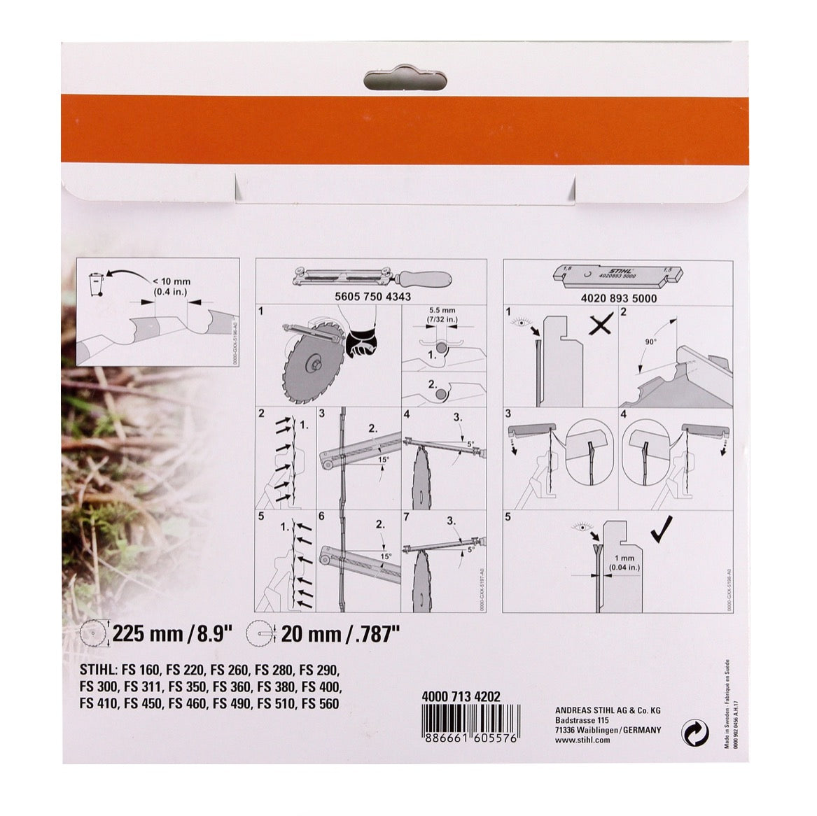 Stihl MZ 225-22 HP Kreissägeblatt Meißelzahn High Performance für Motorsensen 225 x 20 x 1 mm 22 Zähne - Toolbrothers