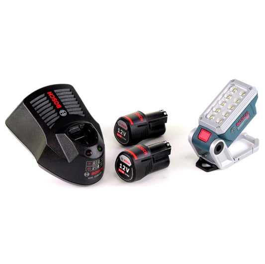 Bosch Akku Lampe GLI 12V-330 DeciLED + 2 x 3,0 Ah Akku + Ladegerät - Toolbrothers