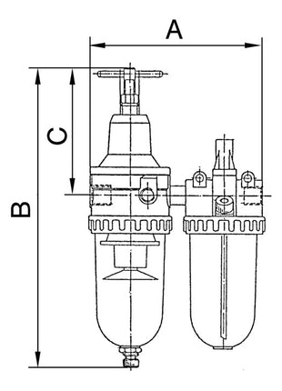 Unité de maintenance RIEGLER filetage standard G 1/2″ semi-automatique (4588880482)