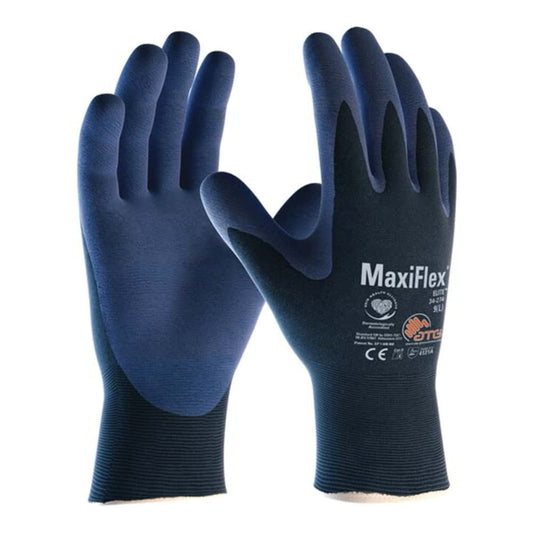 Gants ATG MaxiFlex® Elite™ 34-274 taille 8 bleu/bleu ( 4702000156 )