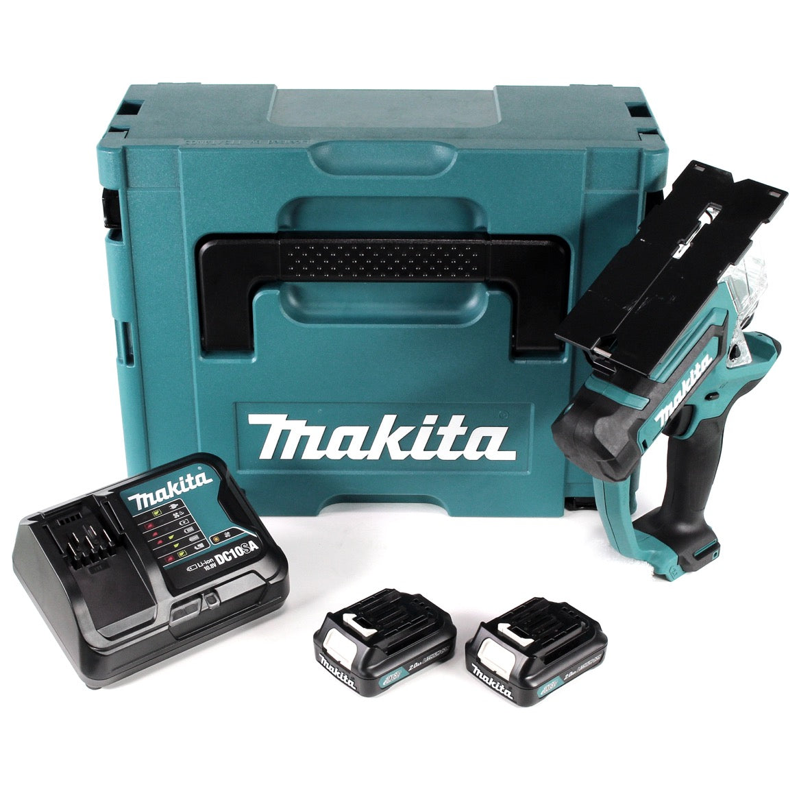 Makita SD 100 DSAJ 10,8 V Akku Gipskartonsäge Trockenbausäge im Makpac + 2 x 2,0 Ah Akku + Ladegerät - Toolbrothers