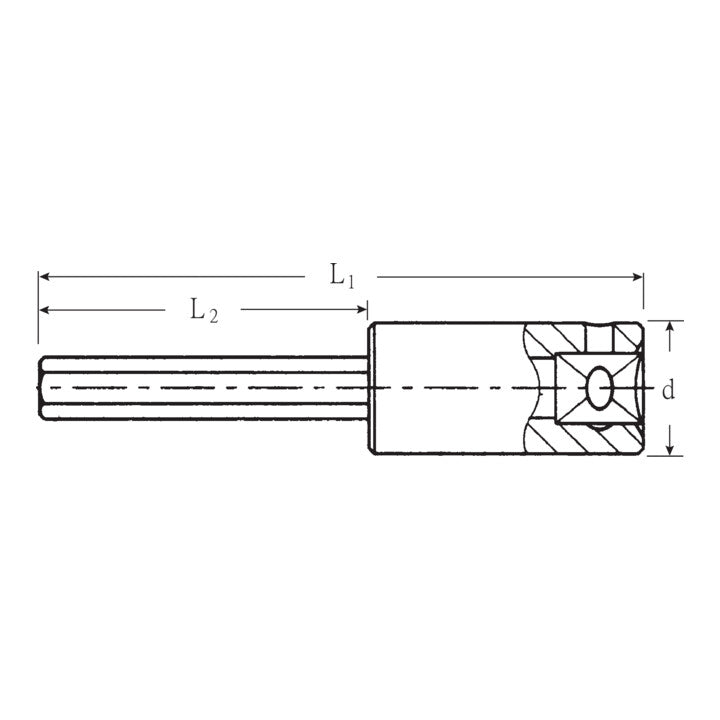 Insert de clé à douille STAHLWILLE 44 1/4″ 6 pans (8000333137)