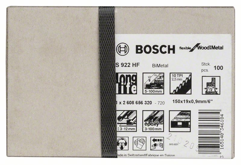 BOSCH Säbelsägeblatt S 922 HF Länge 150 mm Breite 19 mm ( 8000343752 )