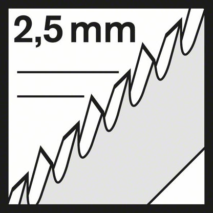 BOSCH Stichsägeblatt T 301 BCP Precision for Wood L.117mm Zahnteilung 2,5mm ( 8000346017 )