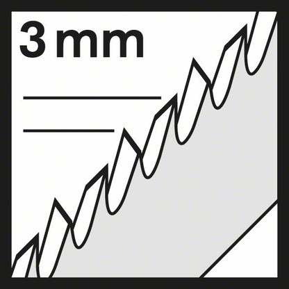 BOSCH Stichsägeblatt T 301 CD Clean for Wood L.117mm Zahnteilung 3mm ( 8000346018 )