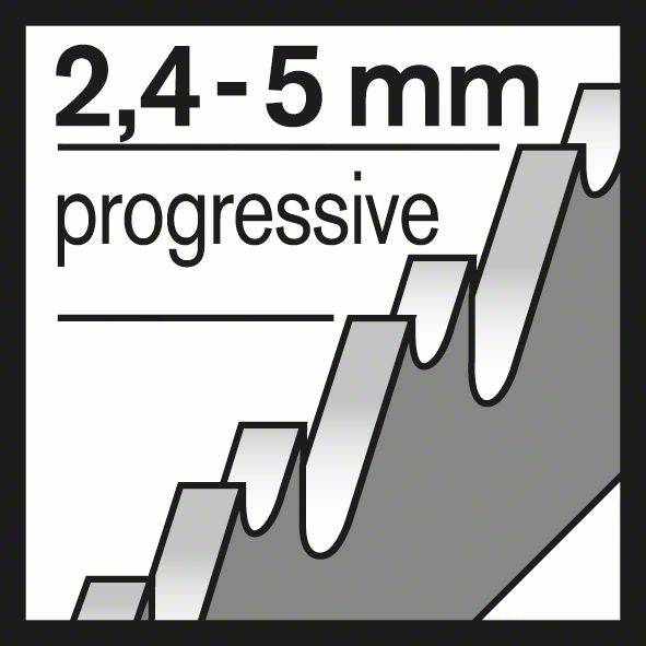 BOSCH Stichsägeblatt T 345 XF Progressor for Wood and Metal L.132mm Zahnteilung 2,4-5mm ( 8000346044 )