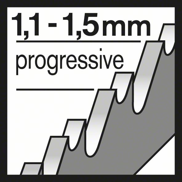 BOSCH Stichsägeblatt T 118 A Basic for Metal L.92mm Zahnteilung 1,1-1,5mm ( 8000346070 )